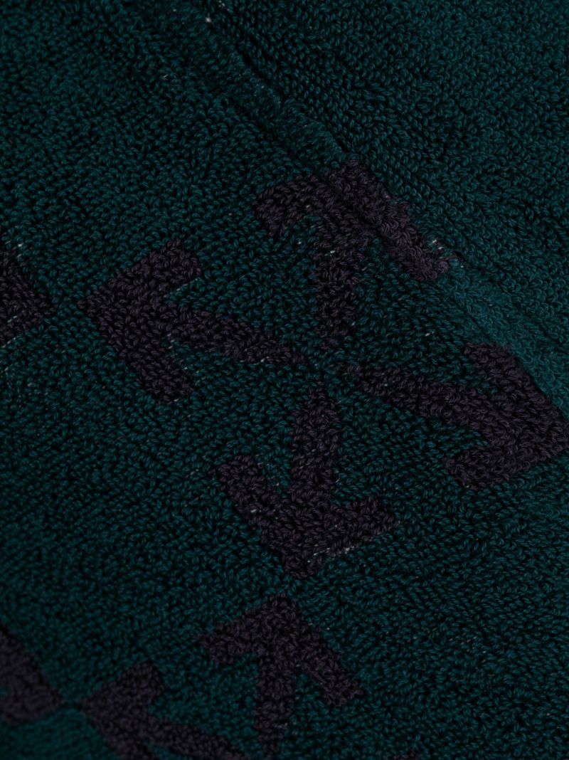 Green Arrow Print Terry Robe
