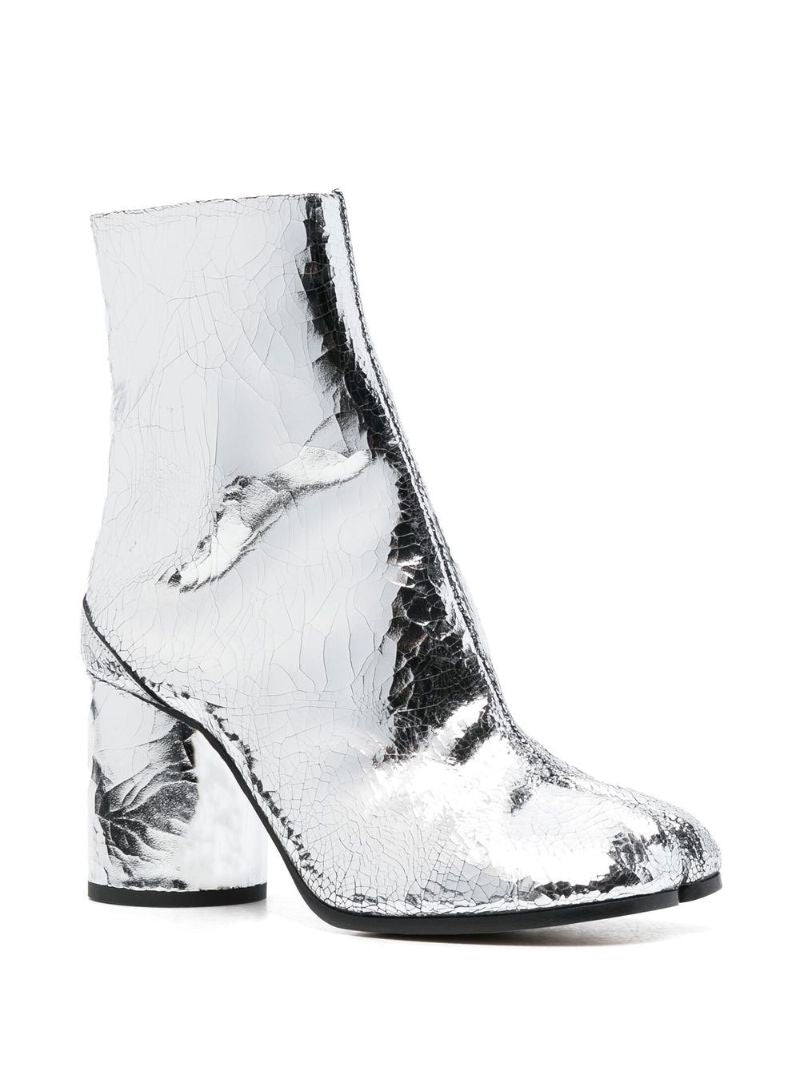 Silver Tabi 80 Leather Ankle Boots