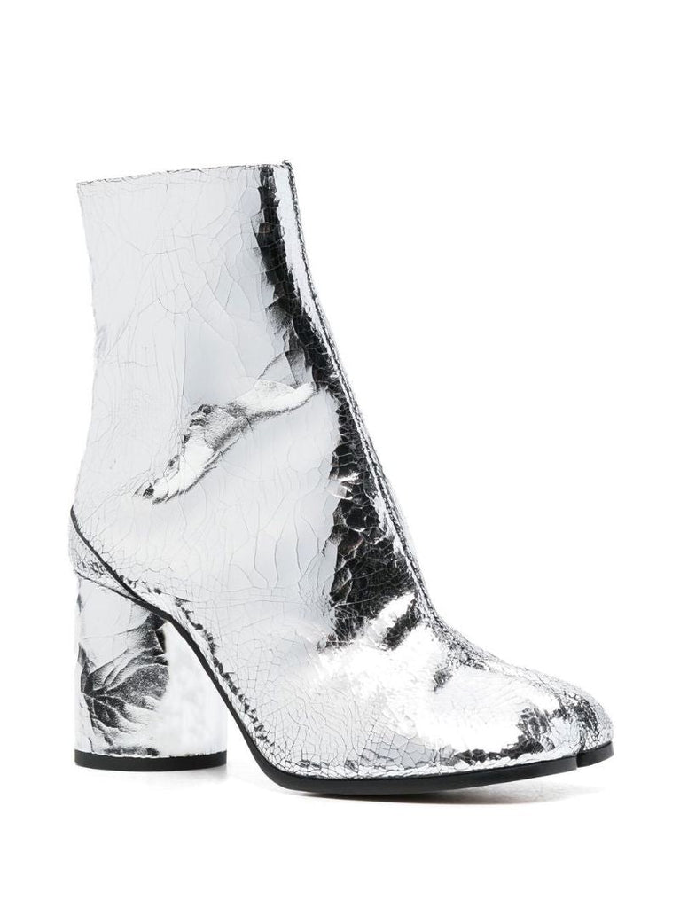 Silver Tabi 80 Leather Ankle Boots