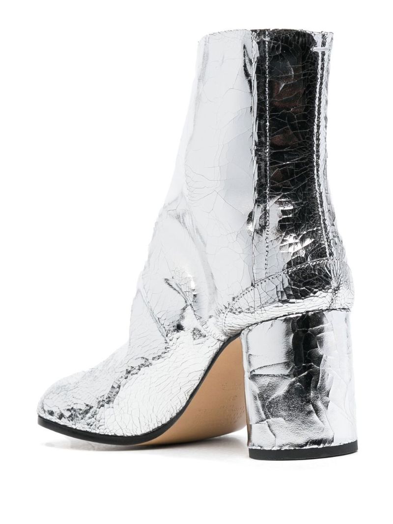 Silver Tabi 80 Leather Ankle Boots