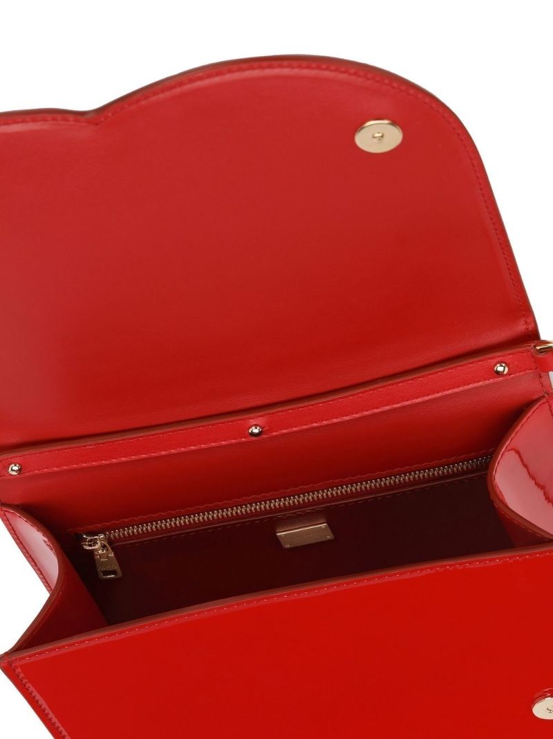 Red Dg Logo Leather Cross Body Bag