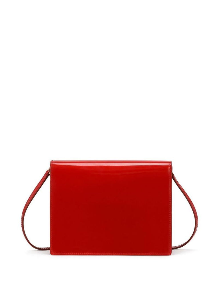 Red Dg Logo Leather Cross Body Bag