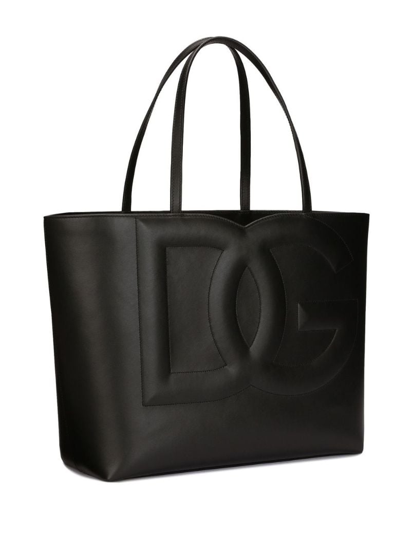 Black Dg Logo Tote Bag