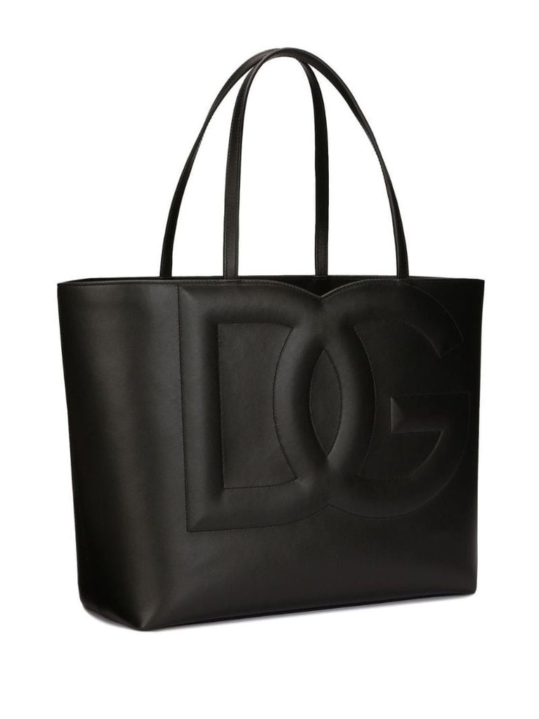 Black Dg Logo Tote Bag