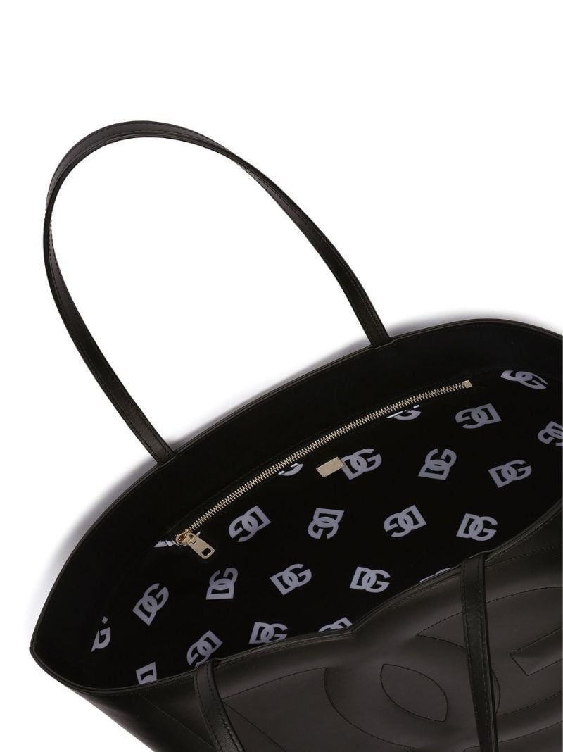 Black Dg Logo Tote Bag