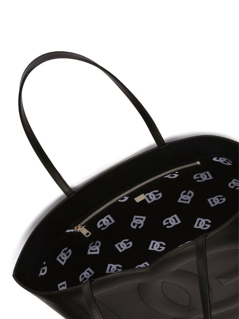 Black Dg Logo Tote Bag
