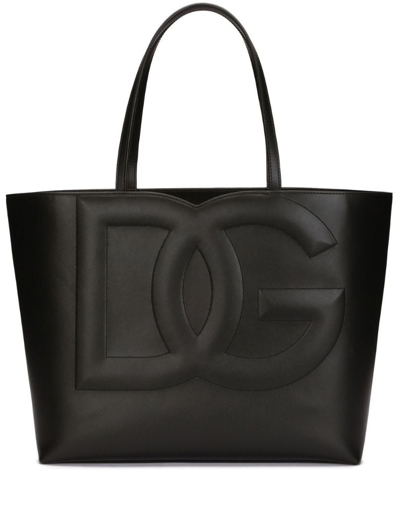 Black Dg Logo Tote Bag