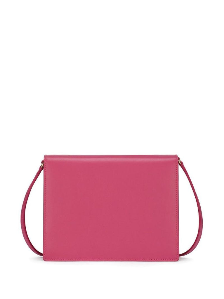 Pink Embossed Logo Cross Body Bag