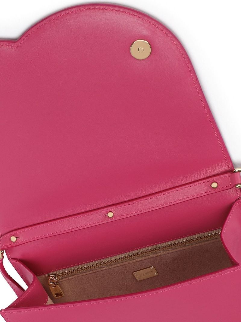 Pink Embossed Logo Cross Body Bag