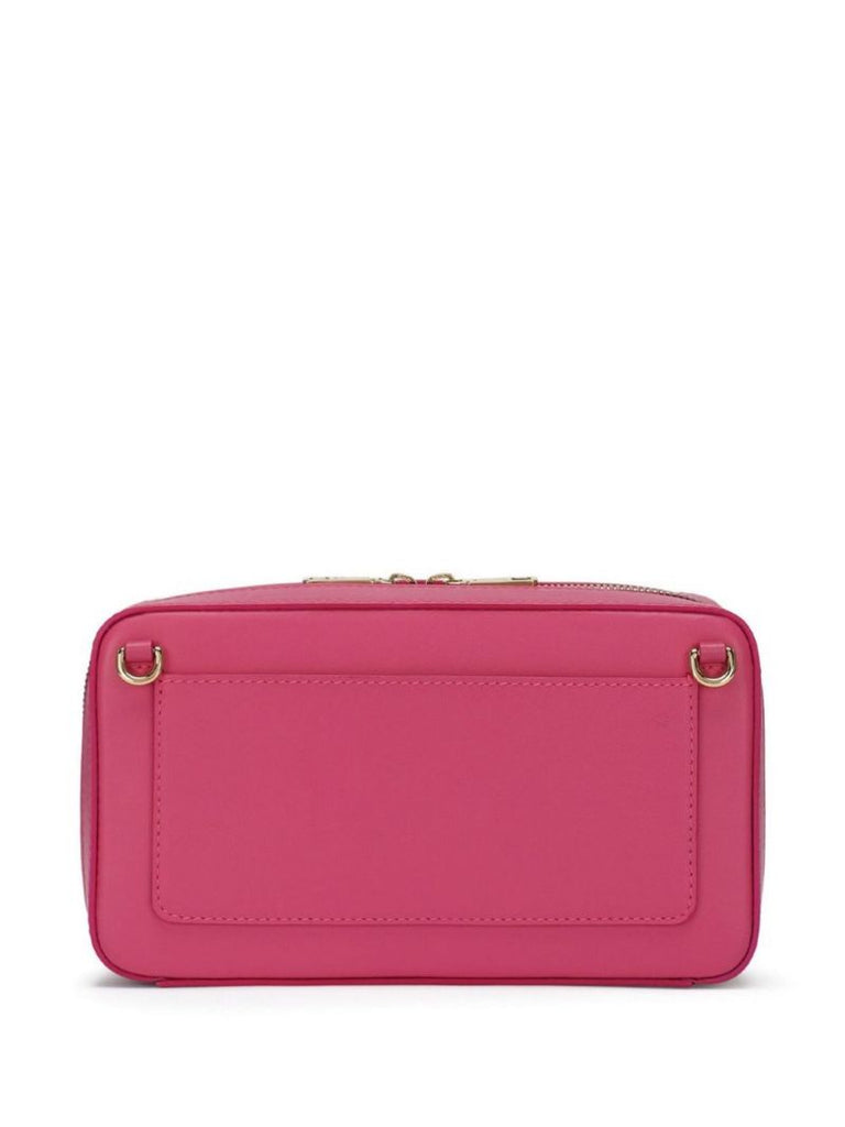 Pink Logo Leather Camera Bag
