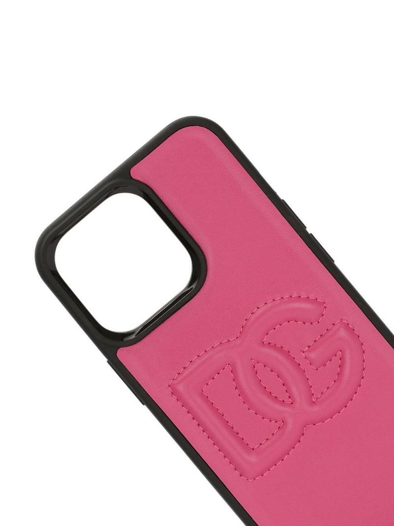 Pink Logo Leather Iphone Case