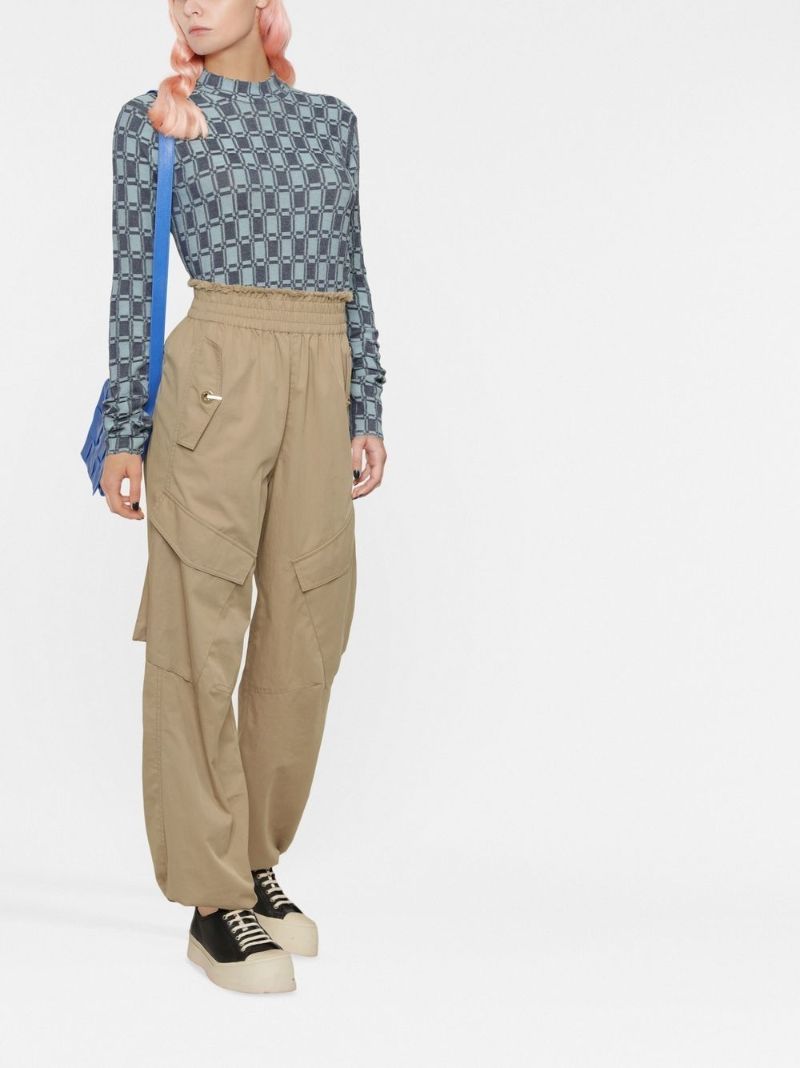 Blue Geometric Print Sweater