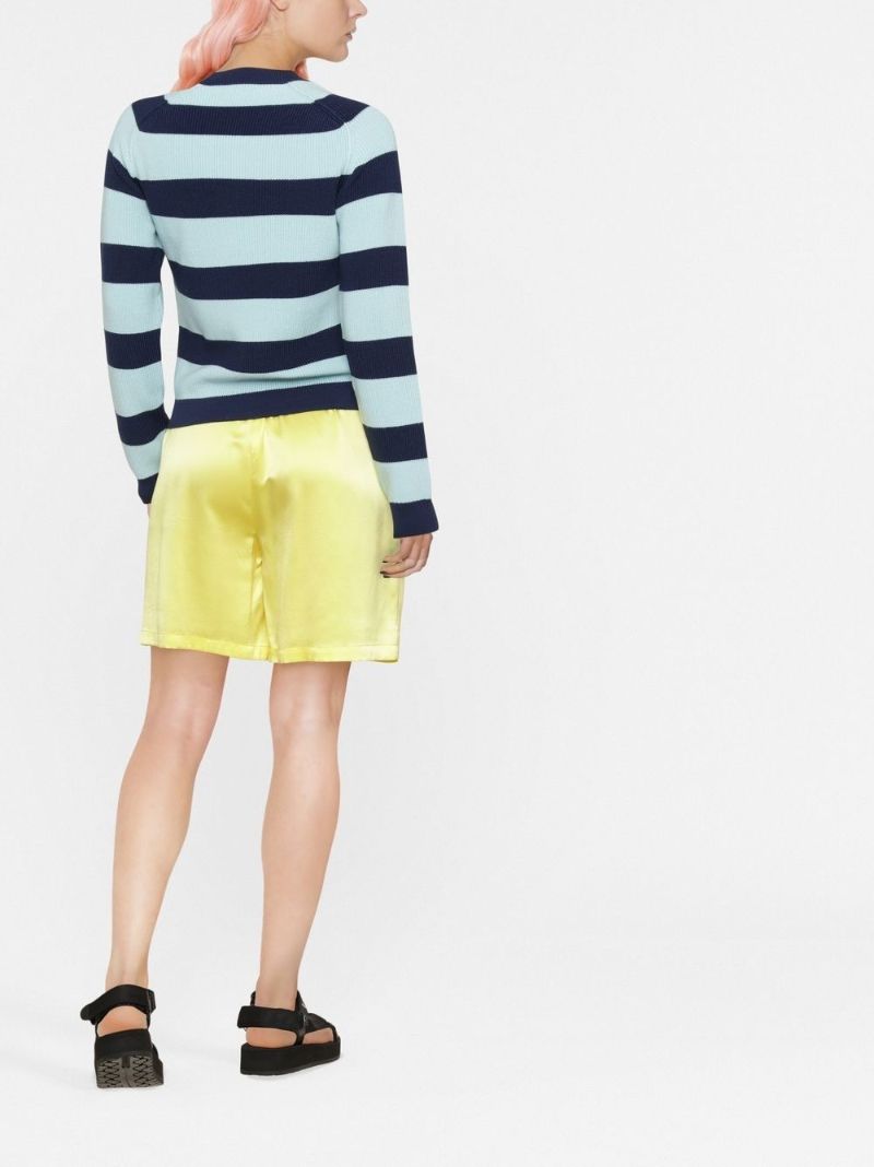 Blue Boke Flower Striped Wool Sweater