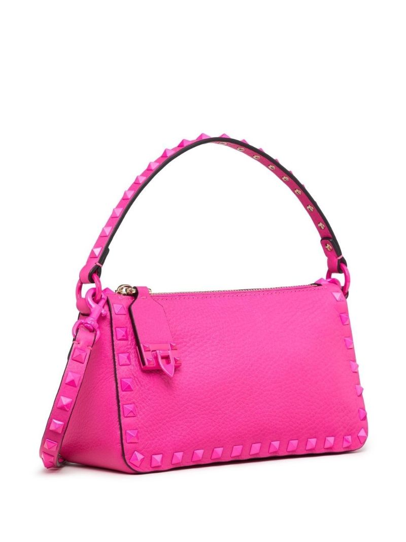 Pink Rockstud Small Leather Shoulder Bag