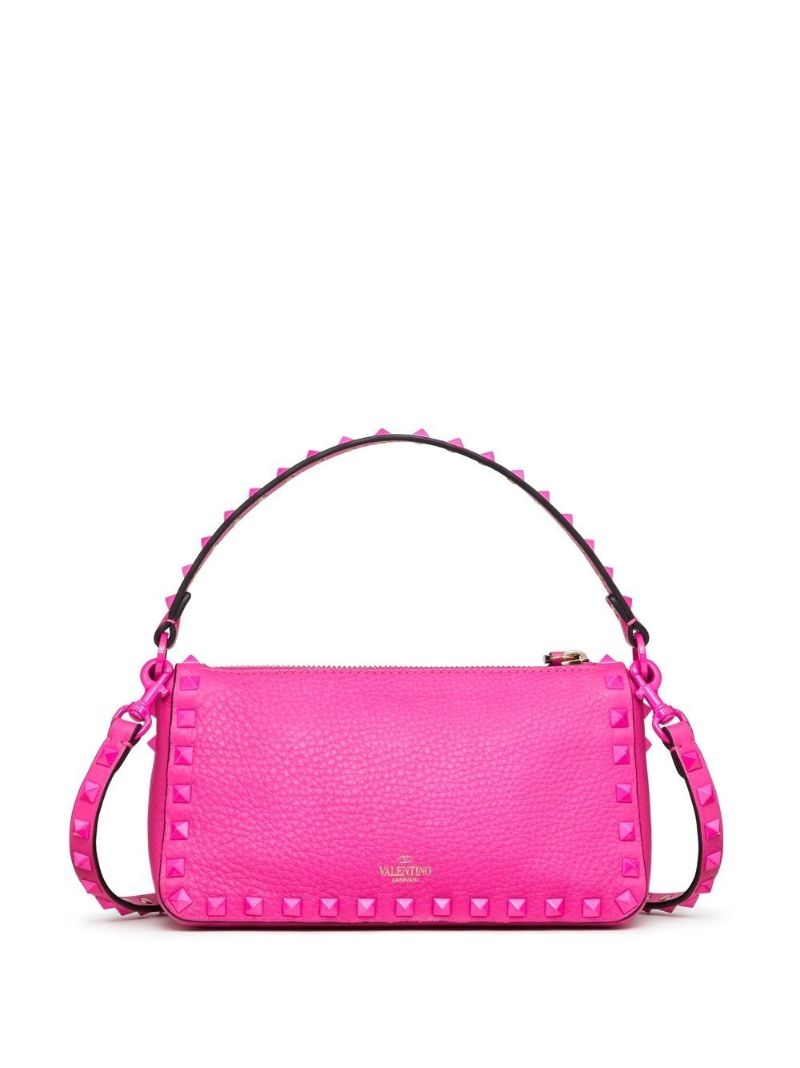 Pink Rockstud Small Leather Shoulder Bag