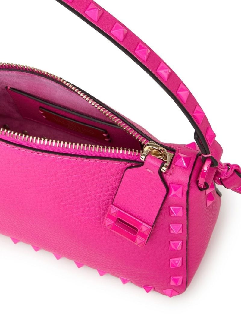 Pink Rockstud Small Leather Shoulder Bag