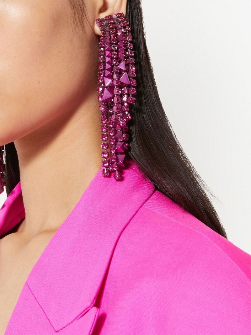 Pink Brightrain Crystal Earrings
