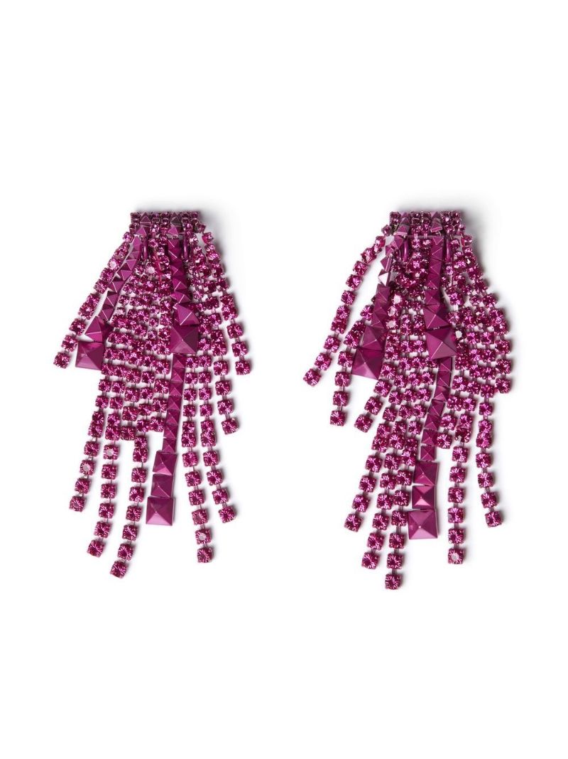 Pink Brightrain Crystal Earrings