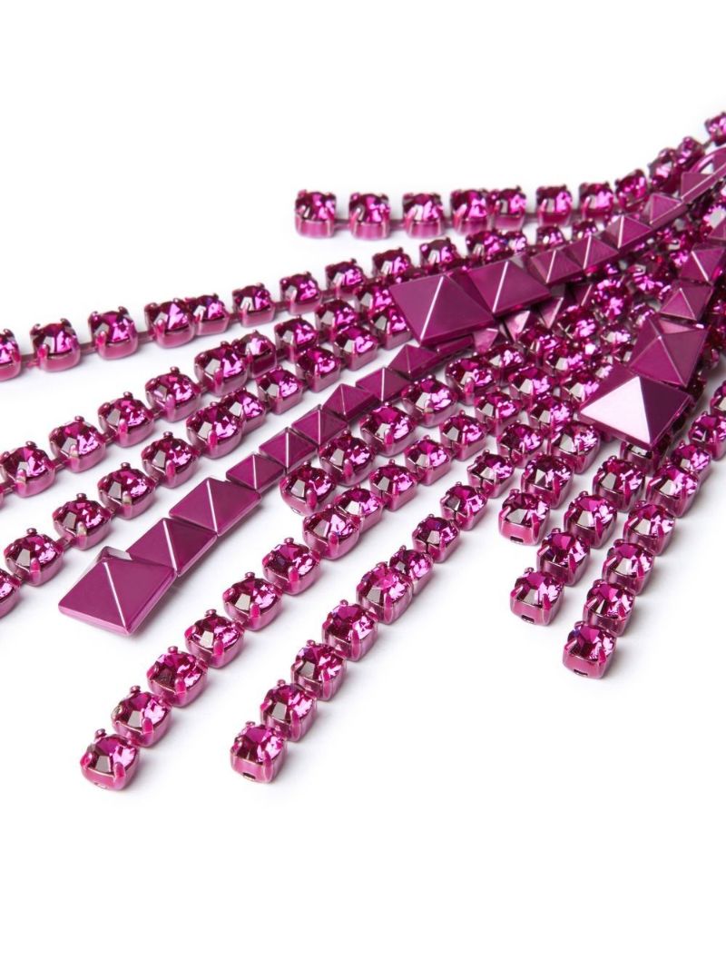 Pink Brightrain Crystal Earrings