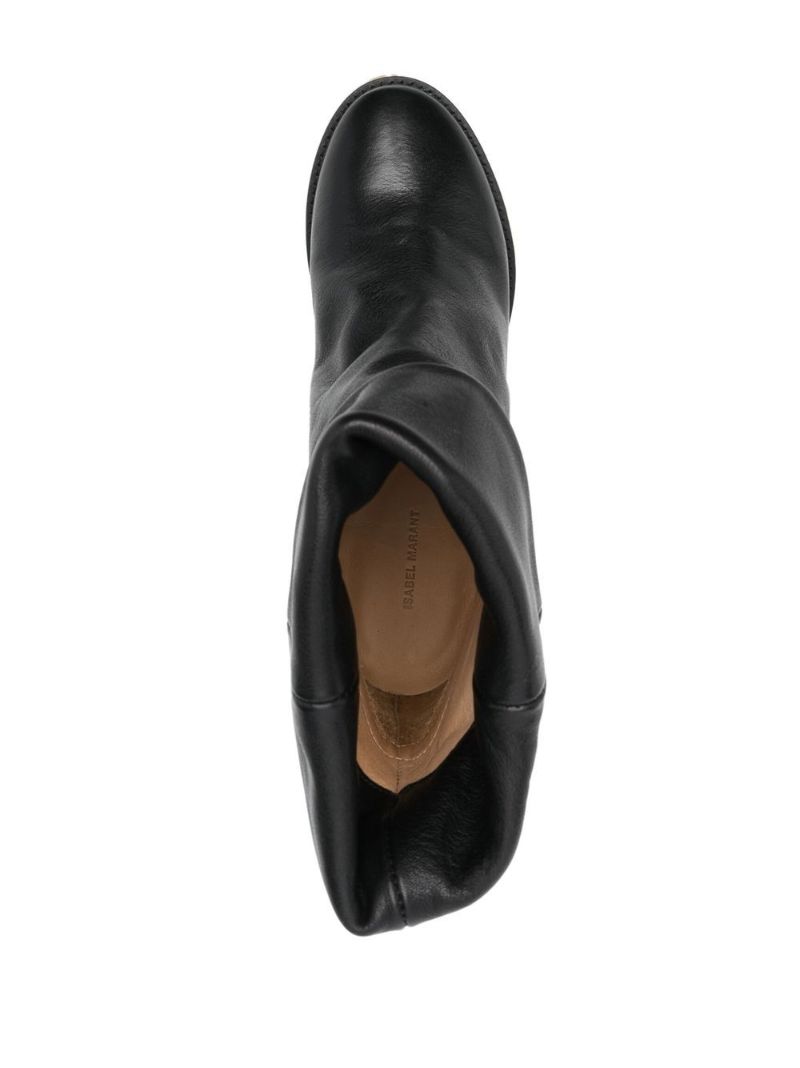 Black Totam 90 Leather Ankle Boots