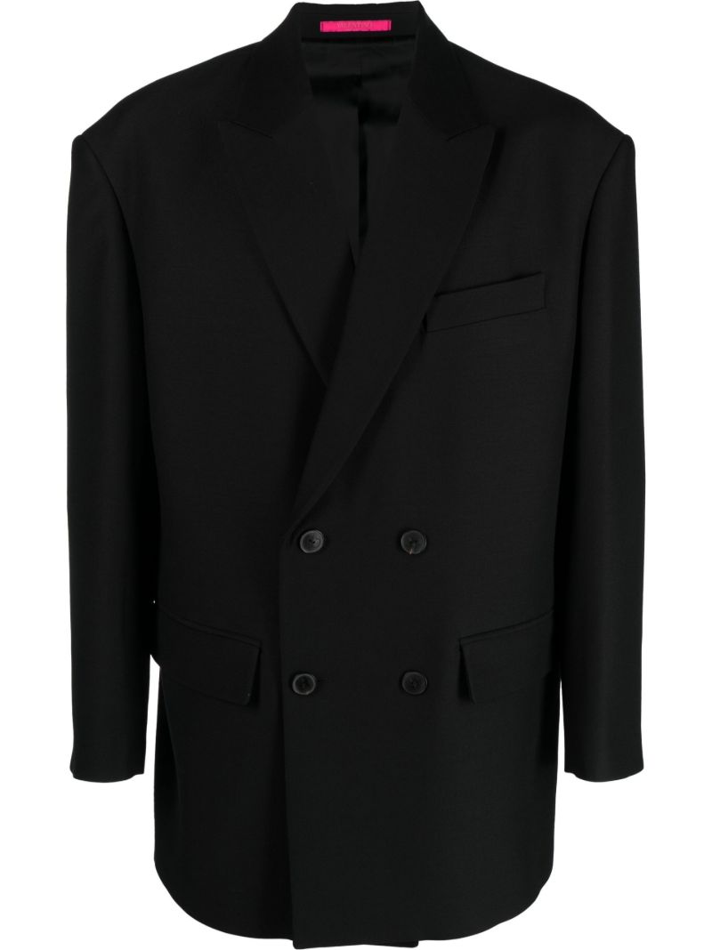 Black Double-breasted Blazer