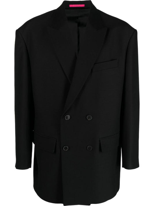 Black Double-breasted Blazer