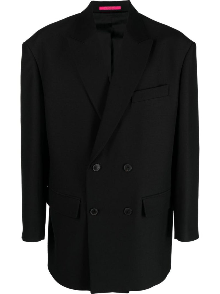 Black Double-breasted Blazer