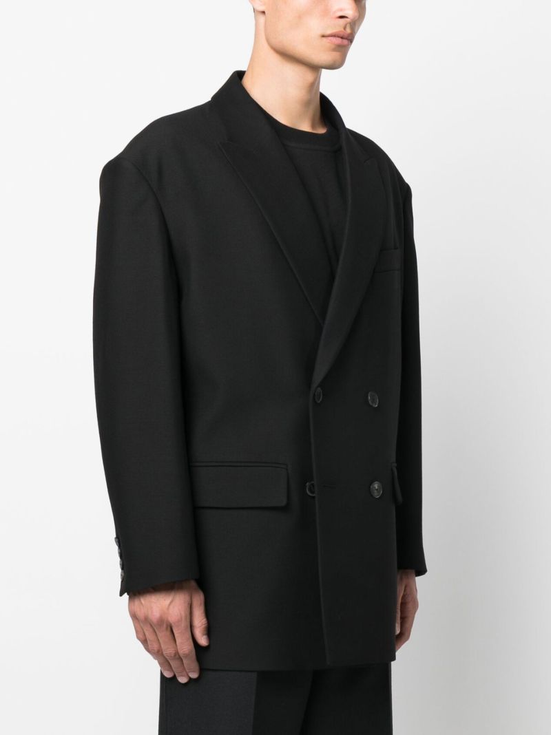 Black Double-breasted Blazer