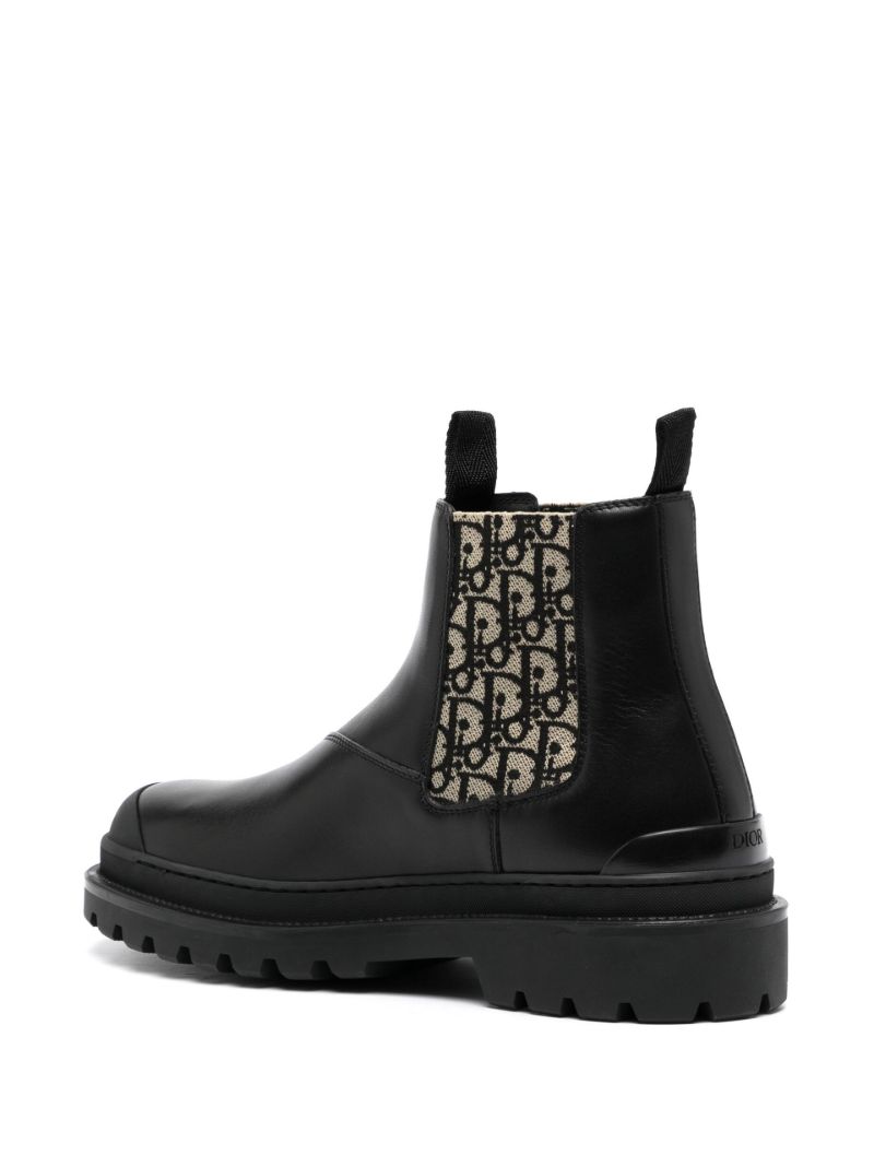 Black Explorer Leather Chelsea Boots
