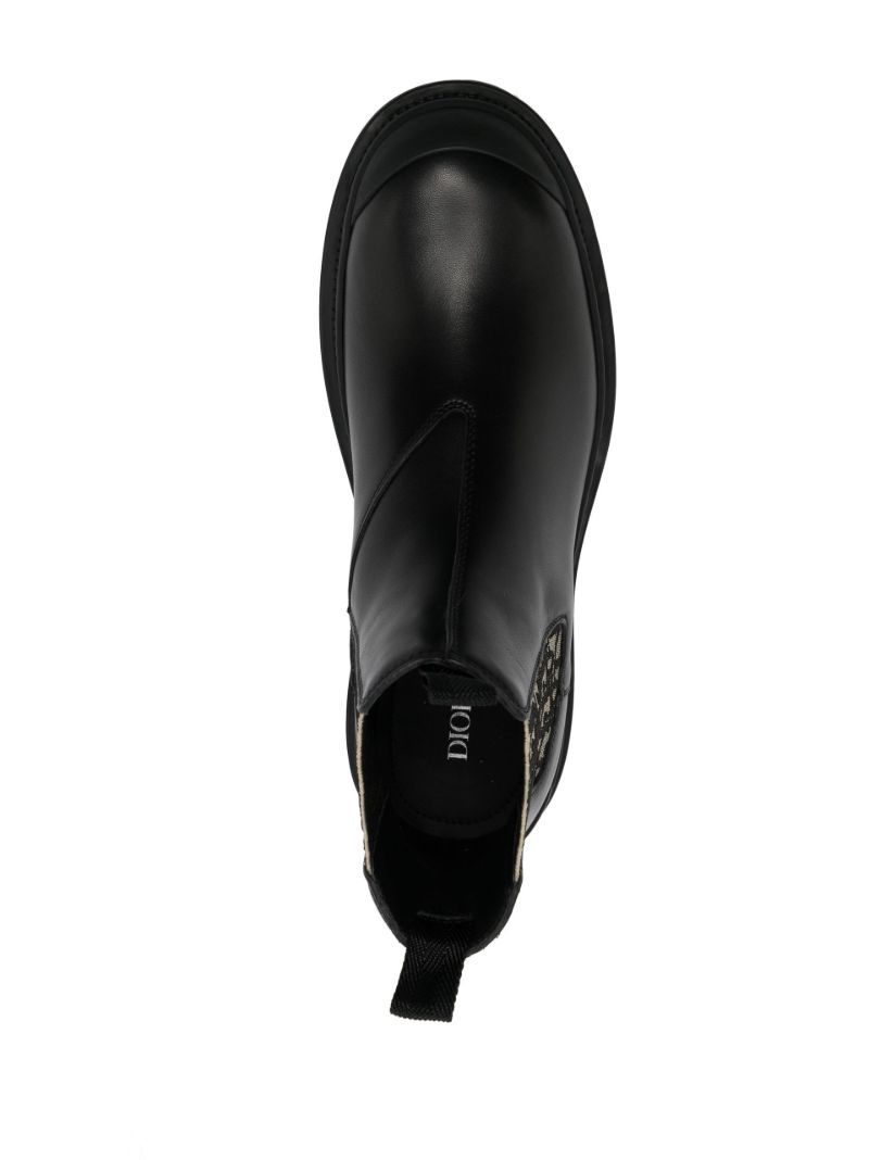 Black Explorer Leather Chelsea Boots