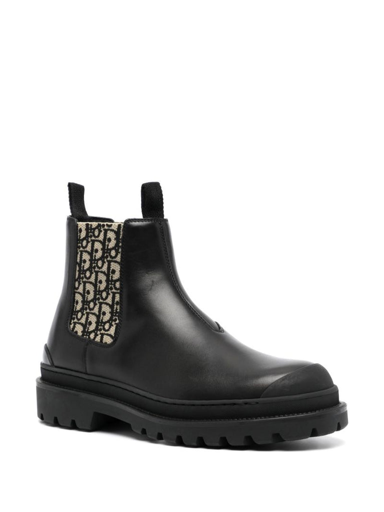 Black Explorer Leather Chelsea Boots