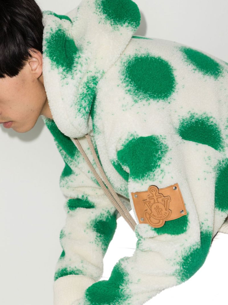 1 Moncler Jw Anderson White Polka Dot Hoodie