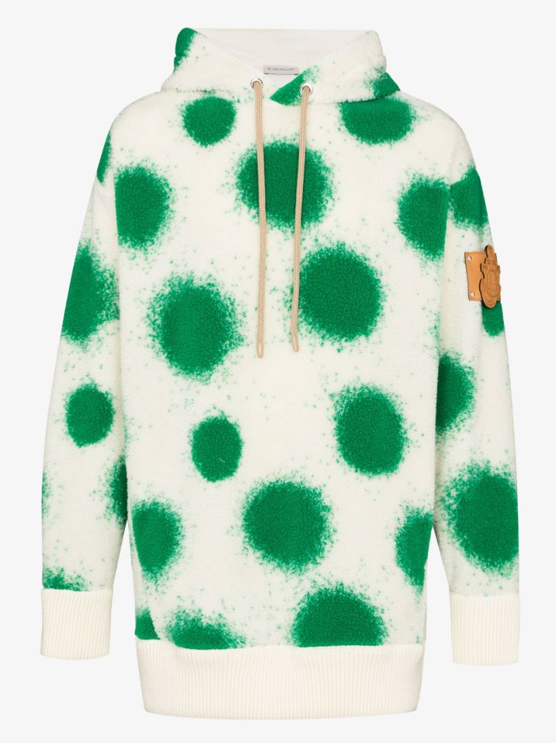 1 Moncler Jw Anderson White Polka Dot Hoodie