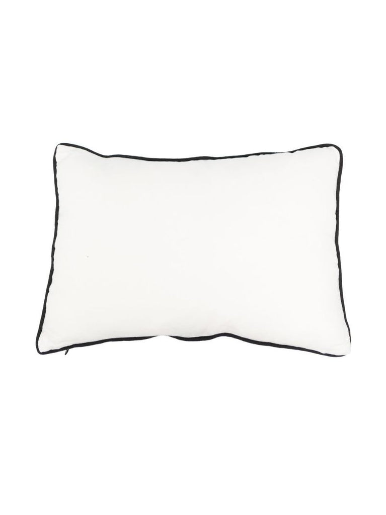 White Embroidered Eye Cushion