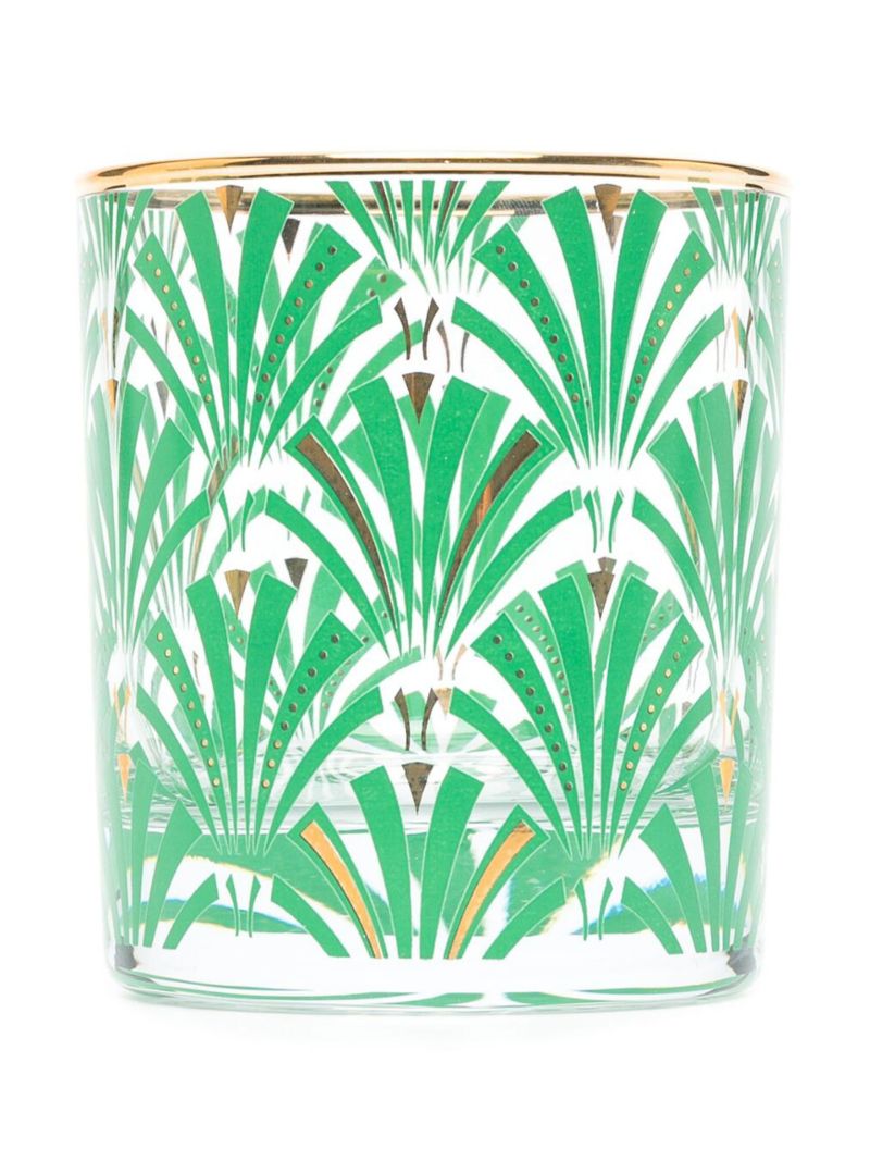 X Browns Green Palm Tree Printed Tumblers Set