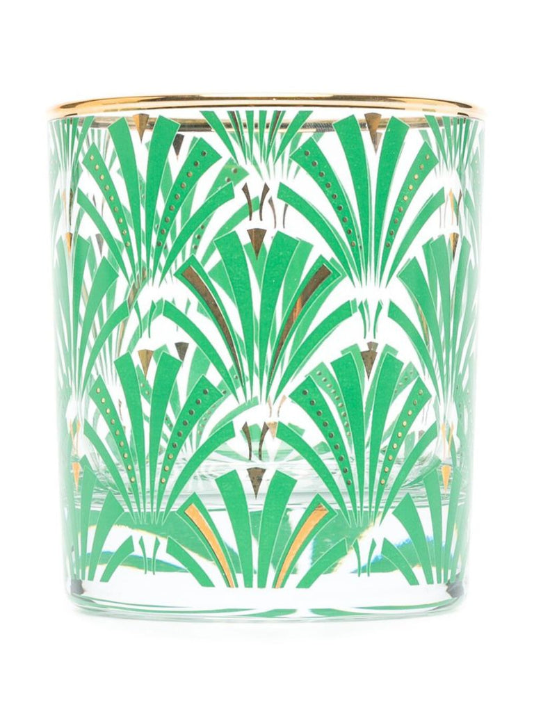 X Browns Green Palm Tree Printed Tumblers Set