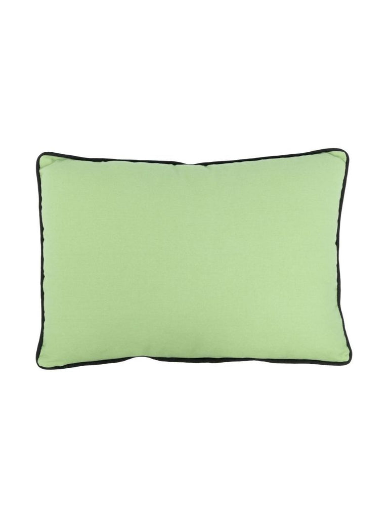 X Browns Green Embroidered Eye Cushion
