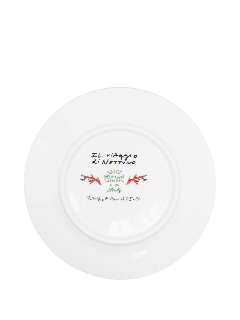 Pink Il Viaggio Di Nettuno Porcelain Bread Plate