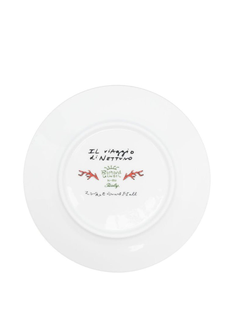 Pink Il Viaggio Di Nettuno Porcelain Bread Plate