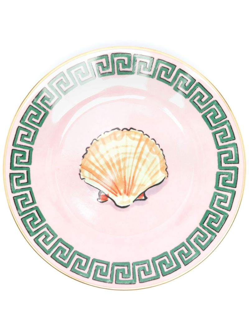 Pink Il Viaggio Di Nettuno Porcelain Bread Plate