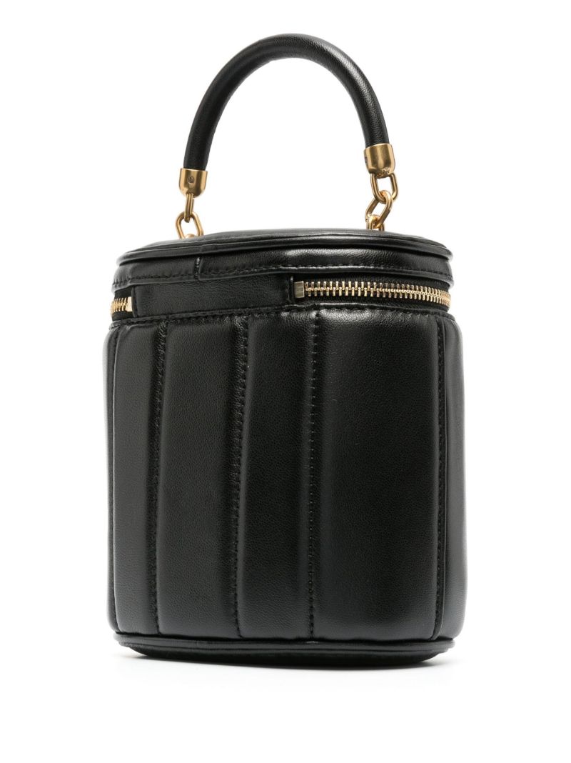 Black Kira Leather Vanity Case
