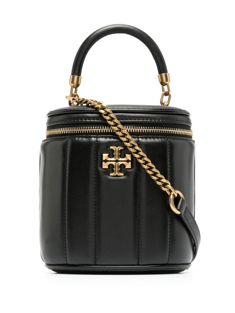 Black Kira Leather Vanity Case