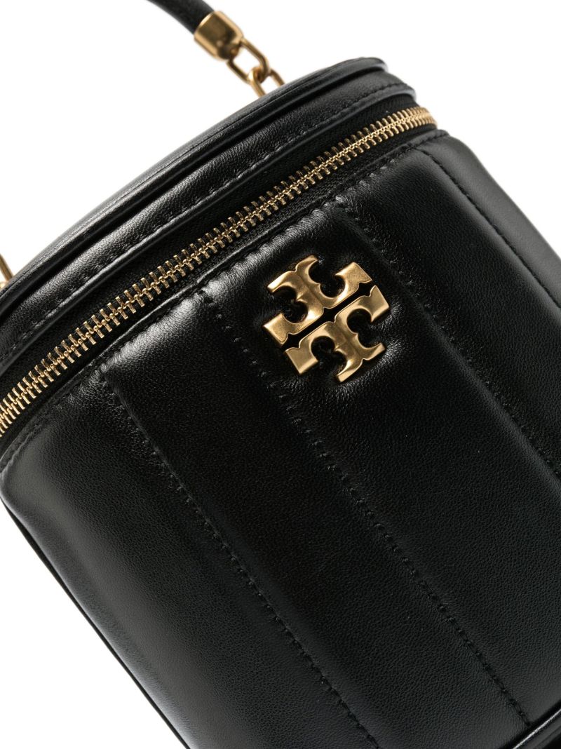 Black Kira Leather Vanity Case