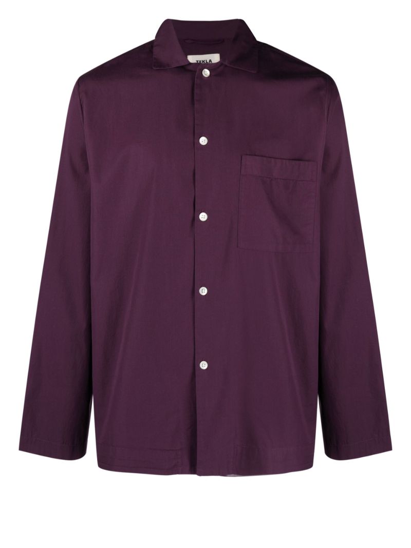Purple Organic Cotton Pyjama Shirt