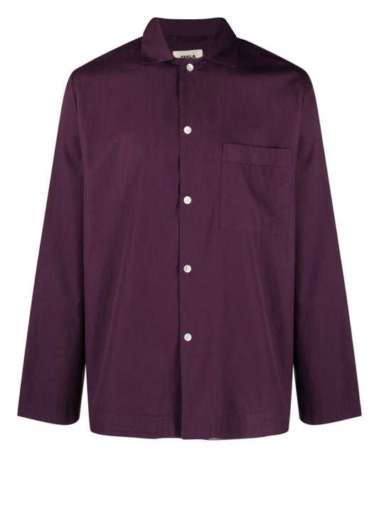 Purple Organic Cotton Pyjama Shirt