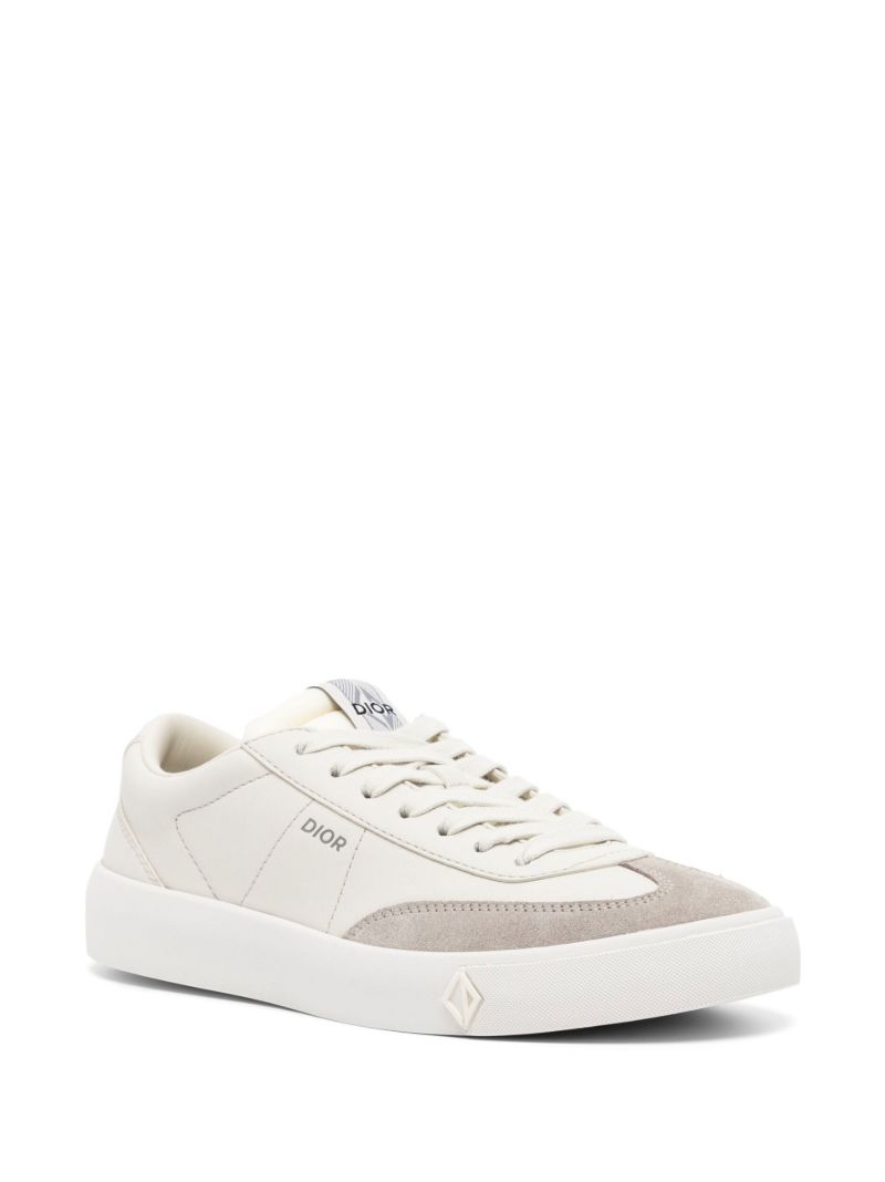 White B22 Lace-up Leather Sneakers