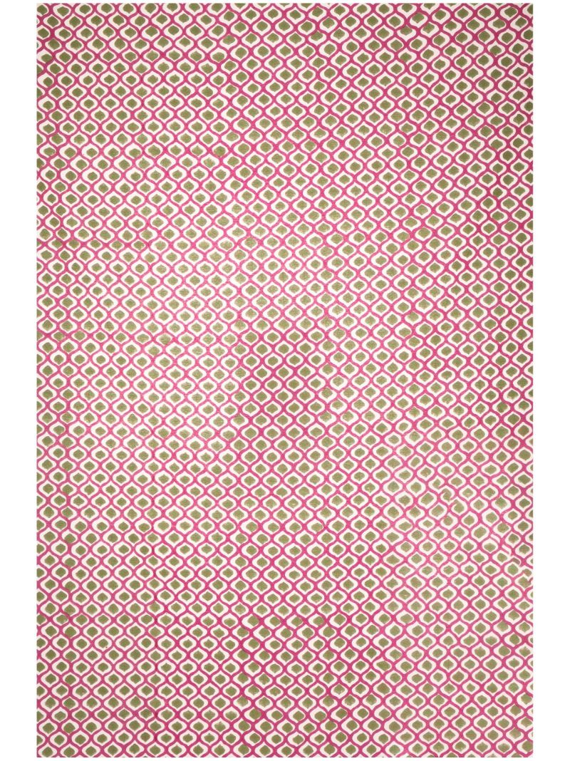 Pink Printed Cotton Tablecloth