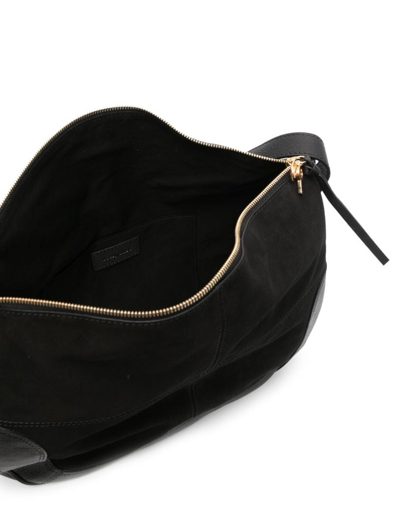 Black Hana Suede Shoulder Bag