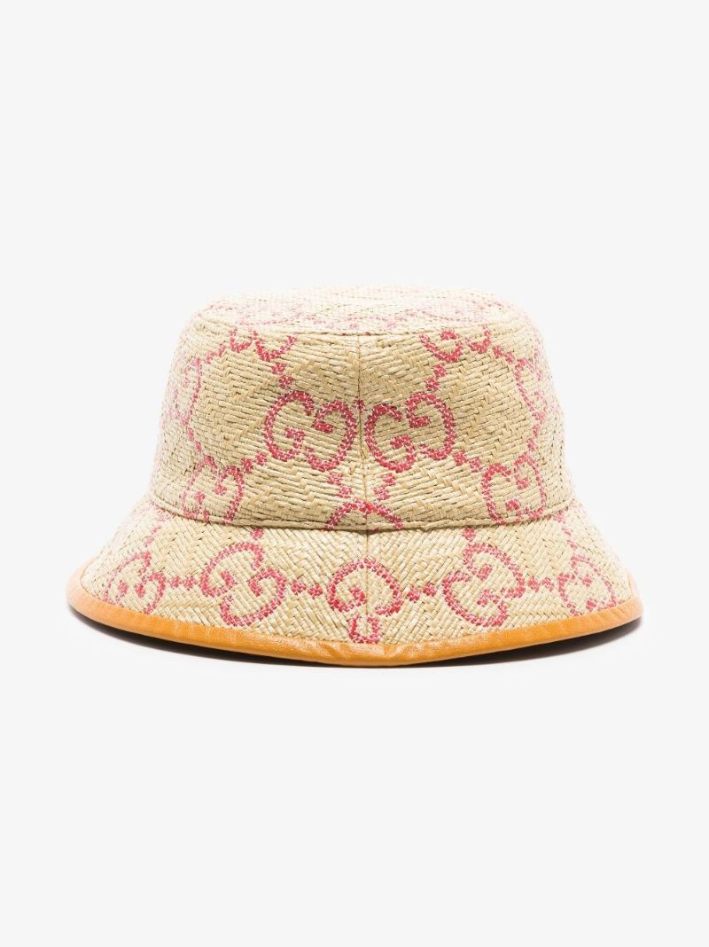 Neutral Gg Supreme Straw Bucket Hat