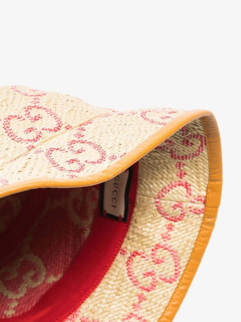 Neutral Gg Supreme Straw Bucket Hat